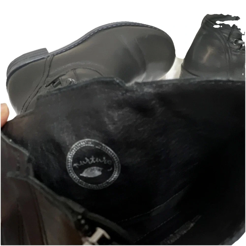 Nurture Kindall black Tall Riding Boots US Size 9.5 Leather Upper